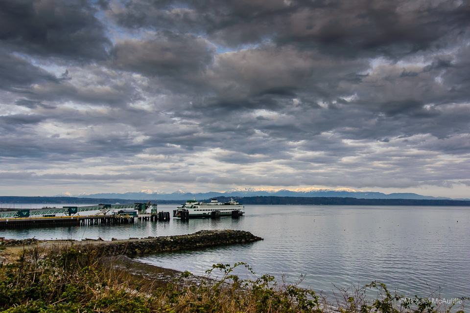 Early morning shot of the ferry dock at Edmonds, Washington.