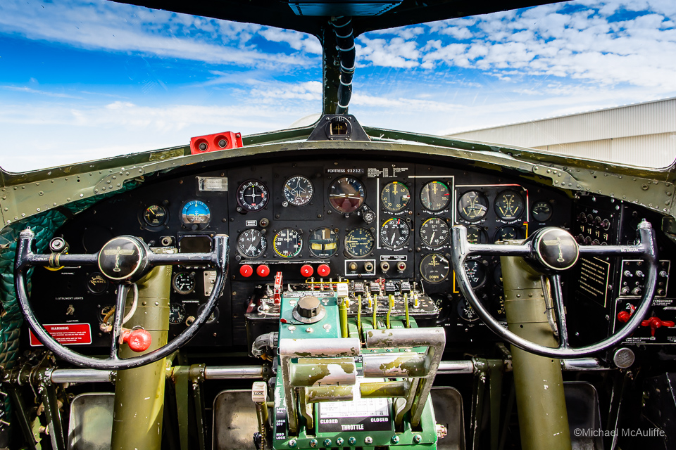 Cockpit of B-17 Sentimental Journey
