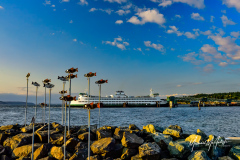 Edmonds Ferry and Fish Sculpture