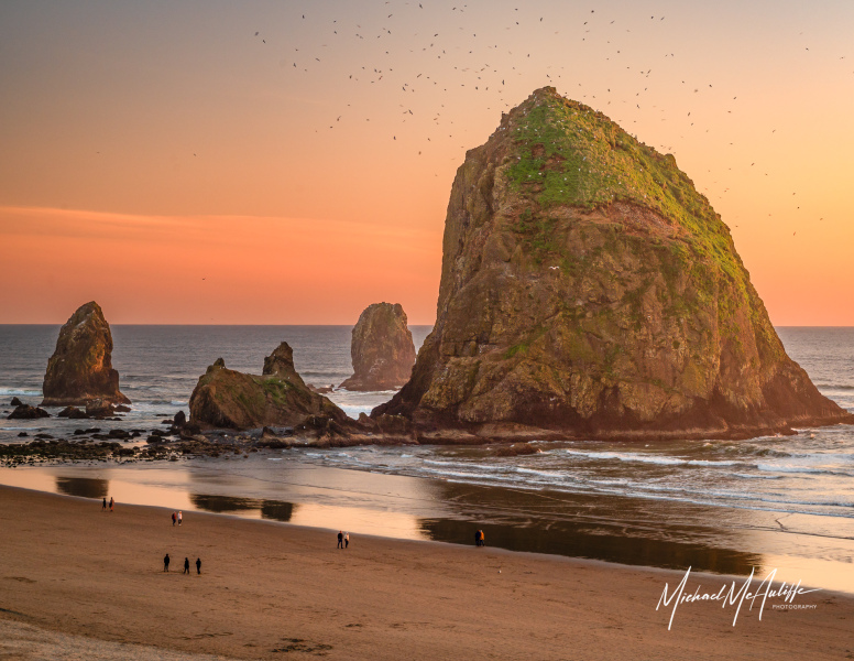 Haystack Rock Cannon Beach Sunset