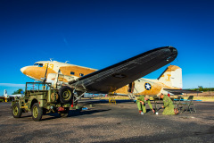 Douglas C47 Skytrain with Ground Crew (WWII Re-enactors)