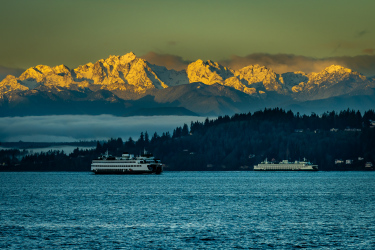 Puget Sound &amp; Olympic Mountain Sunrise