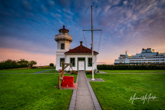 Mukilteo Lighthouse And Ferry Boat