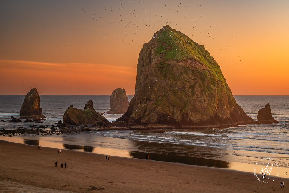Haystack Rock Sunset Michael McAuliffe Photography
