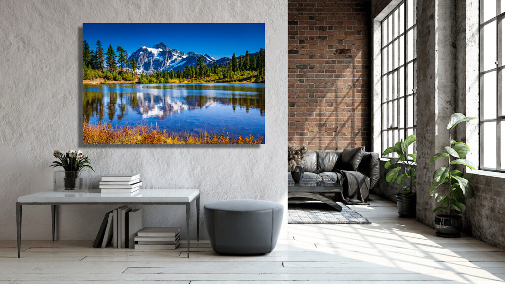 Mount Shuksan and Picture Lake wall art.
